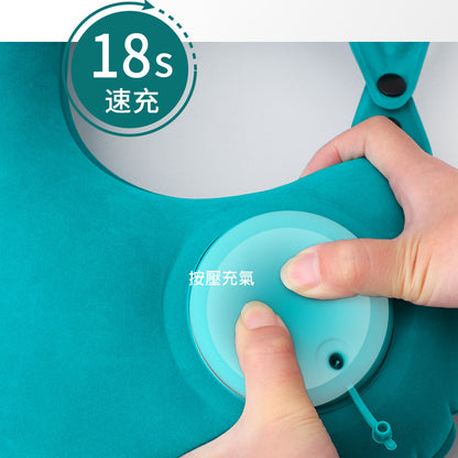 便攜植絨充氣U型枕 #A18